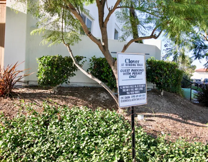 A clear day at the Clover apartments in Chula Vista, California