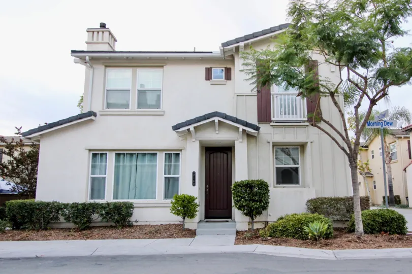 A front view of a well maintained home in the Cordova Community in Chula Vista