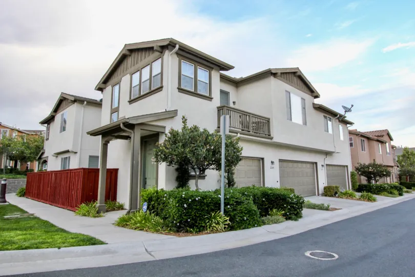 Cottage Lane with it's beautiful buildings standing out, in the city of Chula Vista, California