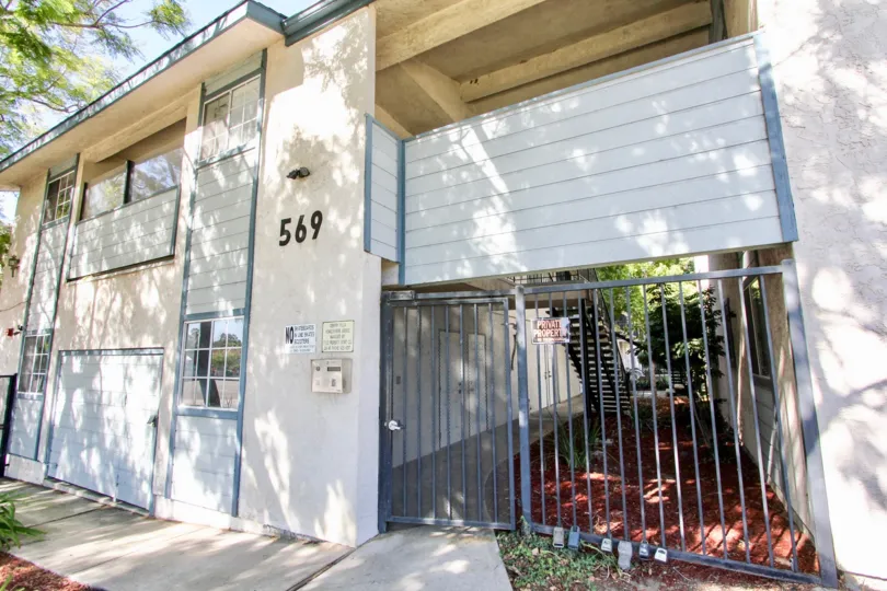 In the Gentry Villa neighborhood building 569 is the middle building.
