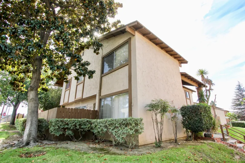 Plenty of shade at the balconies of Melrose Place Townhomes community