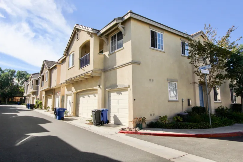 Exterior view of Monet community in Chula Vista, CA on sunny day