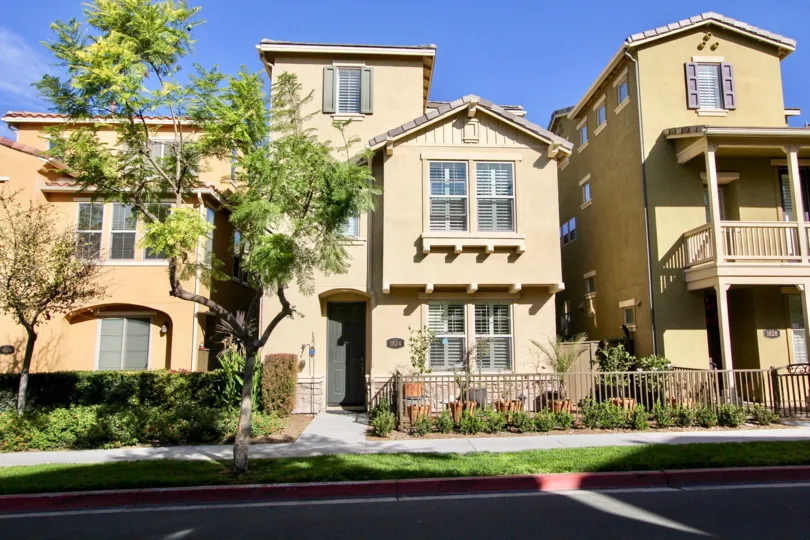 In front of single residence home in Chula Vista, CA