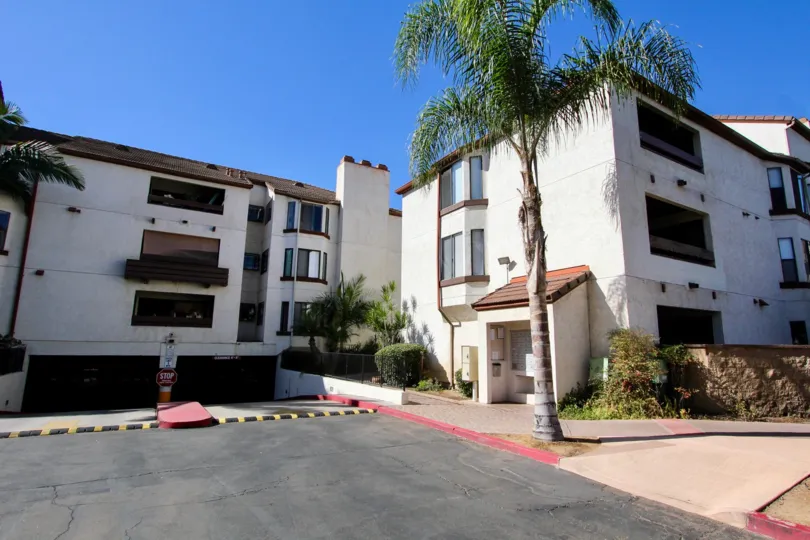 Sunny day, Parkwoods Community in front of Parking, Chula Vista, CA