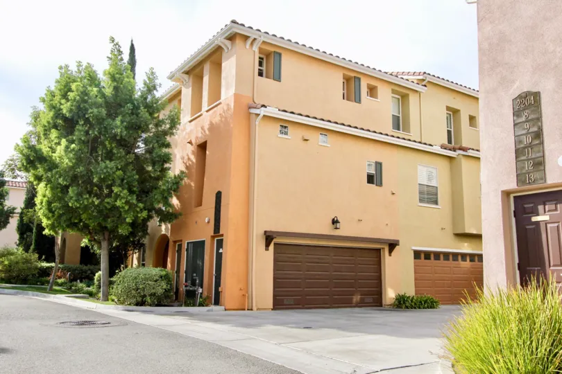 The front doors of homes in the community of Sedona fold out into a road of the city of Chula Vista, CA.