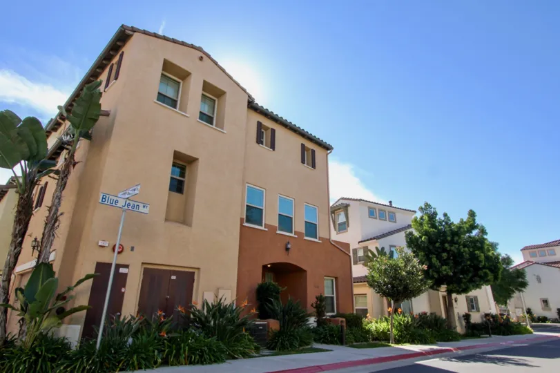 Beautiful homes and landscape lining the streets of the Silver Sage Community