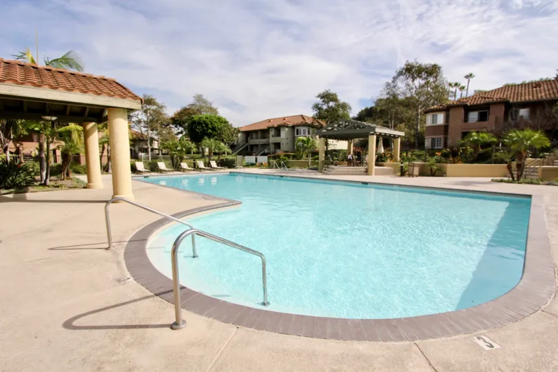 Sunny day in front of lake house in Sunbow Villas, Chula Vista, CA