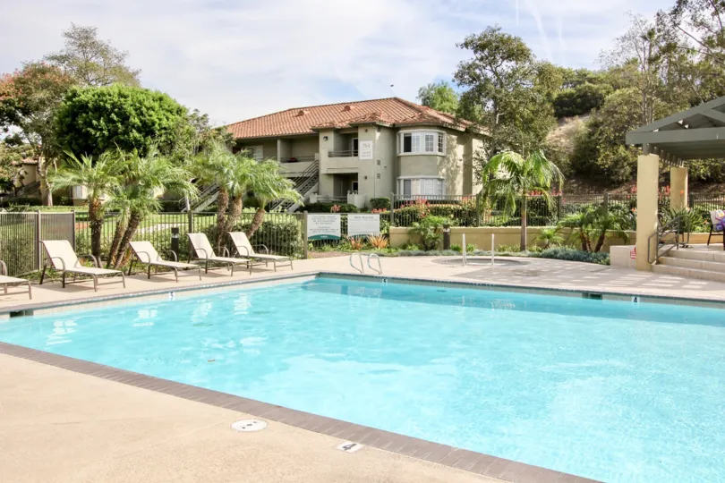 Too hot? take a dip in this refreshing pool at the Sunbow Villas Community in sunny Chula Vista, CA