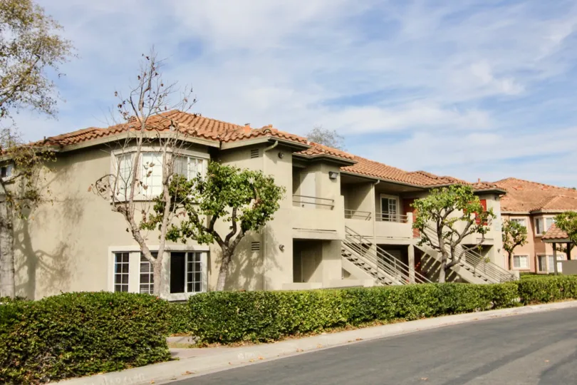 Buildings are decorated with trees and plants in Sunbow Villas