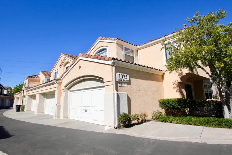 Blue sky, Garage view of Tiara community, Chula Vista, CA