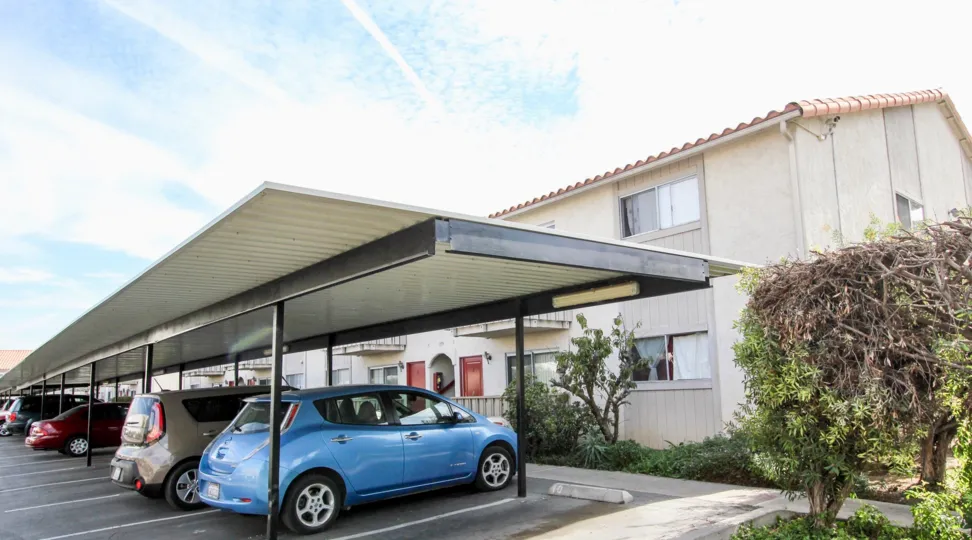 Villa De Anita with it's parking facility, Chula Vista, California