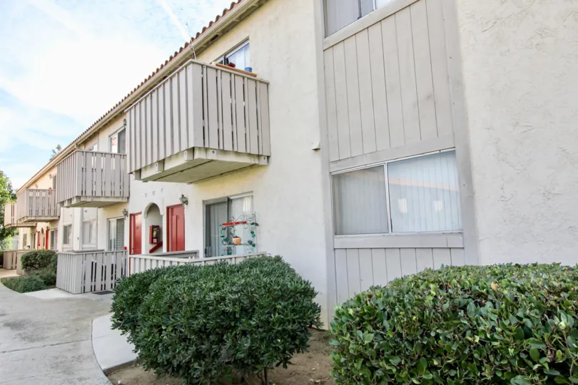 An apartment complex on a sunny day in Villa De Anita, Chula Vista, California