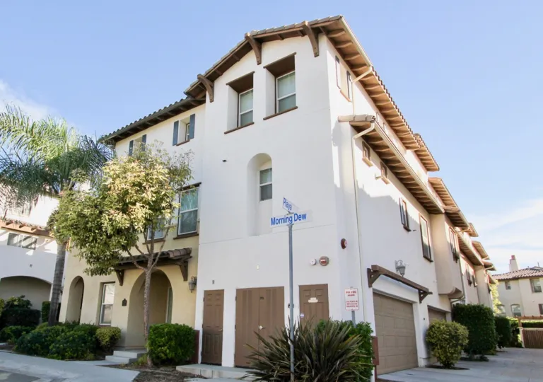 The front side of villa on Morning Dew street at Chula Vista