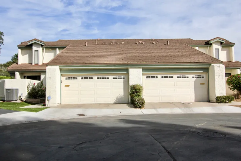 Garage vewi of a white house in Windsor View chula vista in california