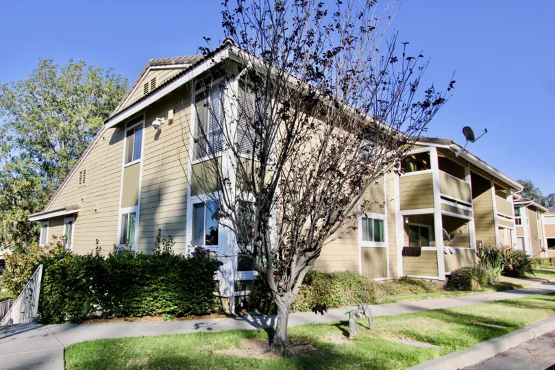 An apartment building in the Woodland Hills community in Chula Vista, California.