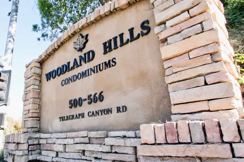 Brick sign located in Woodland Hills in Chula Vista California.