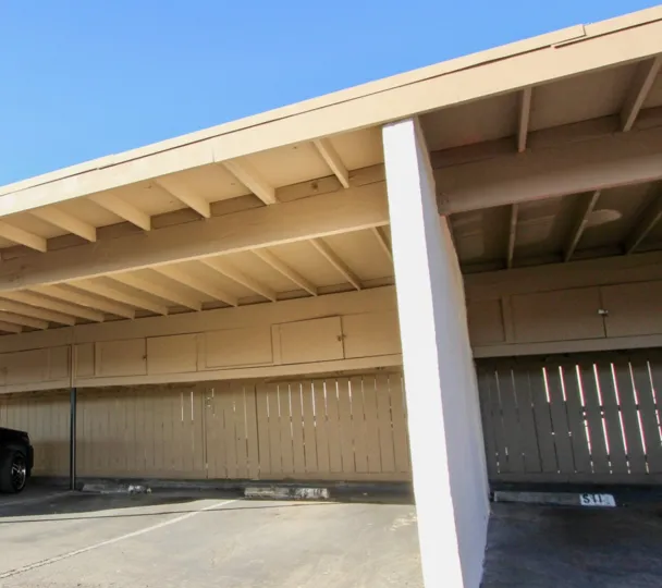 Parking spaces with car port at Woodside Village in Chula Vista, Ca.