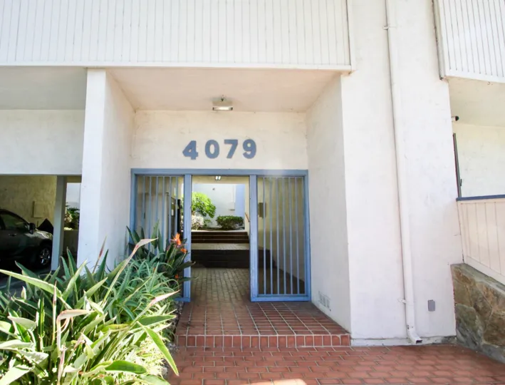 Security entrance at Bayview Terrace in Clairemont Mesa California