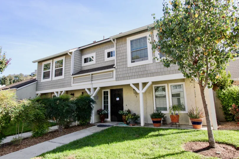 Canyon Haven,: Clairemont Mesa, California,blue sky, lawn, tree