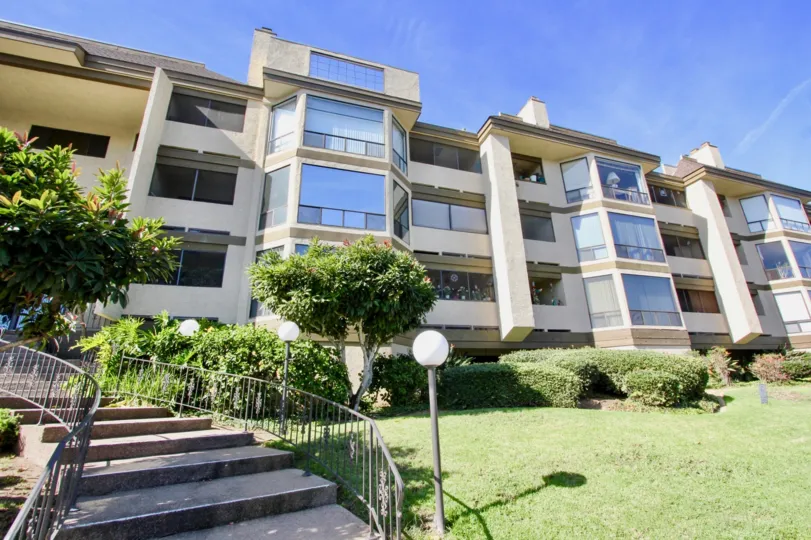 Stairway leading up to a residential building at Mission Bay Ridge in Clairemont Mesa California