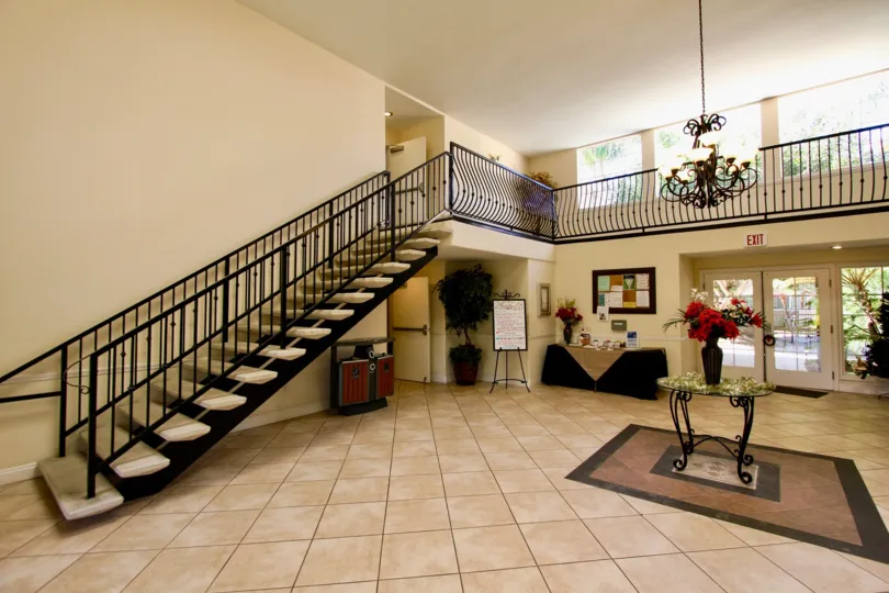 Inside lobby view of Carriage House located in College Area, California