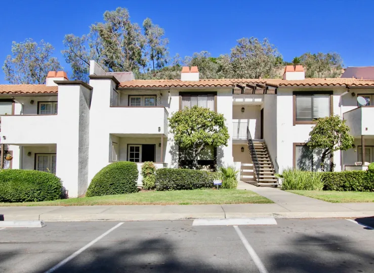 Parking lot in front of Residential buildings at Collwood Meadows in College Area California