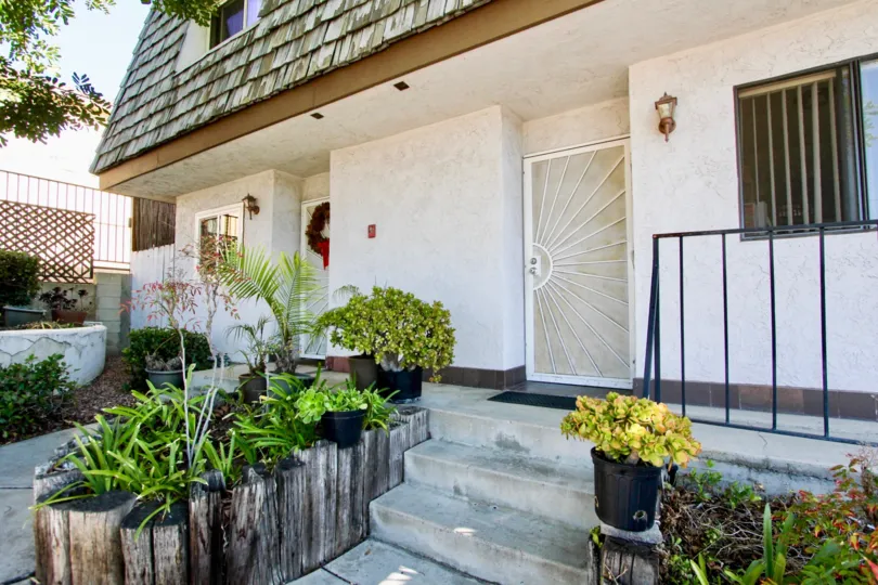 Stairway entrance at Mediterranean Villas in College Area California