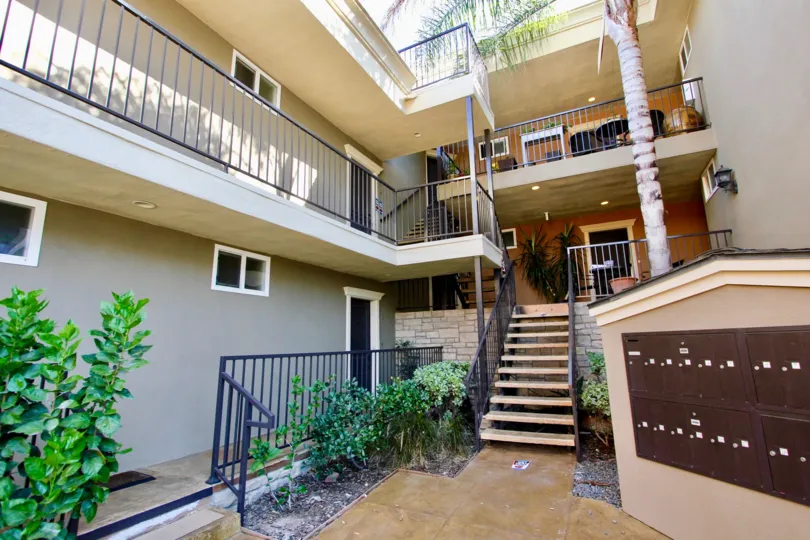 Rivabella ,College Area  ,California, staircase, plants