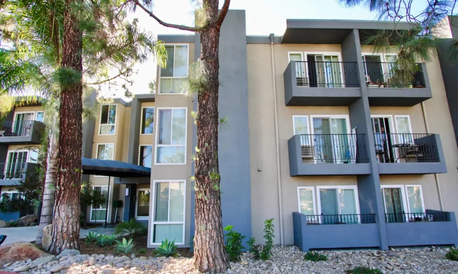Tuscany Place ,College Area  , California, apartment,trees,stones