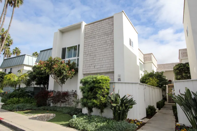 Three story residential units at Antigua Court in Coronado California