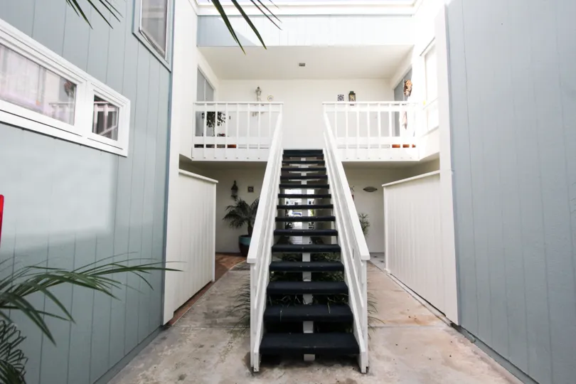 Stairway attached to residence at Antigua Court in Coronado California