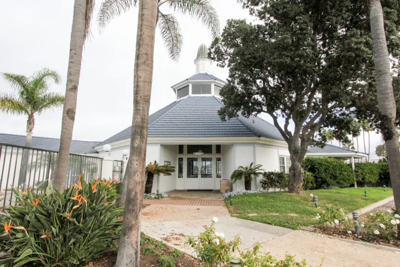 A BEAUTIFUL BIG VILLA AND A NICE TRESS AND IT LOOK LIKE A HUGE ONE FOR SO MANY PERSONS
