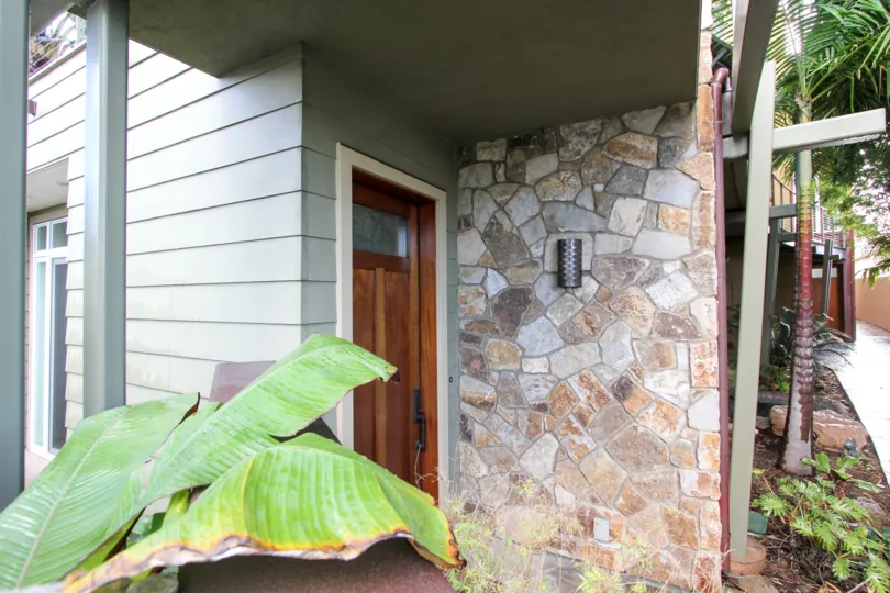 Entryway for a residence at Bridgend Lanai in Coronado California