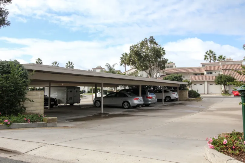 Car cover in parking lot at Cornado Cays California