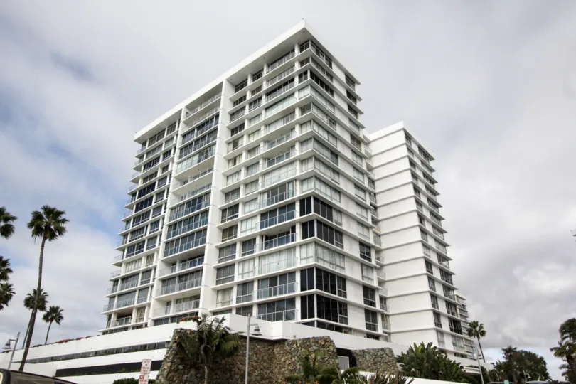 High-rise condo building at Coronado Shores in Coronado California
