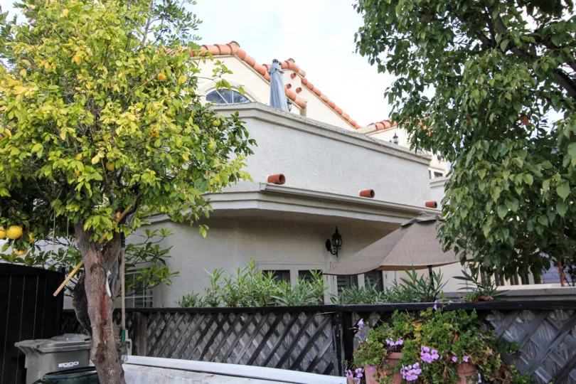 Condominiums with trees at Crown Condos in Coronado California