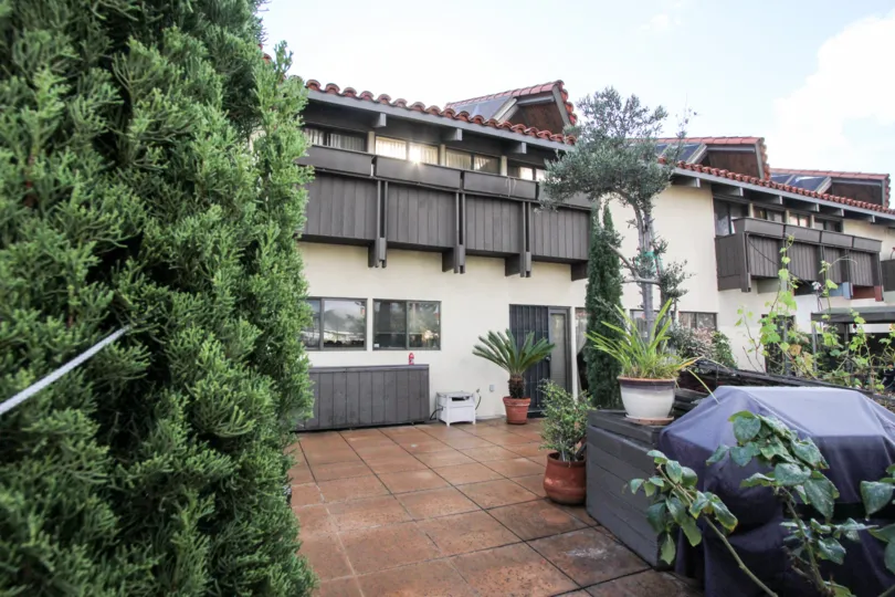 Garden of the Sun, City: Coronado, backside of the building with nice plants and doors