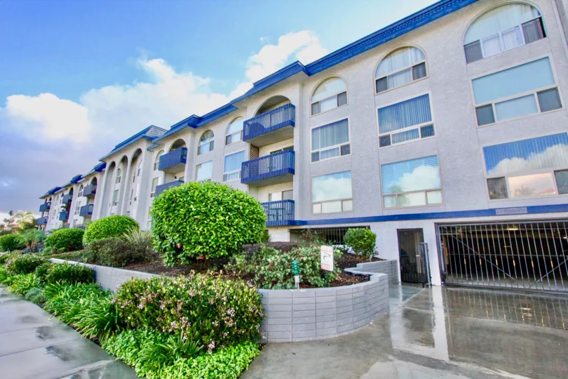 Four story residential building with underground parking at The Commodore in Coronado California