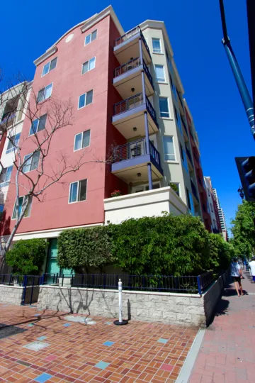 Welcoming facade at 235 Market in Downtown San Diego, California.