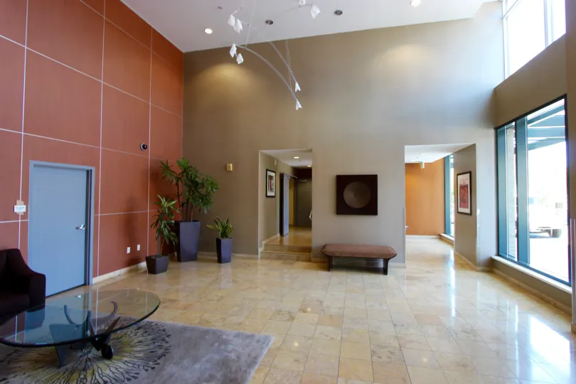 A sitting area in a building in Alicante Downtown San Diego CA.
