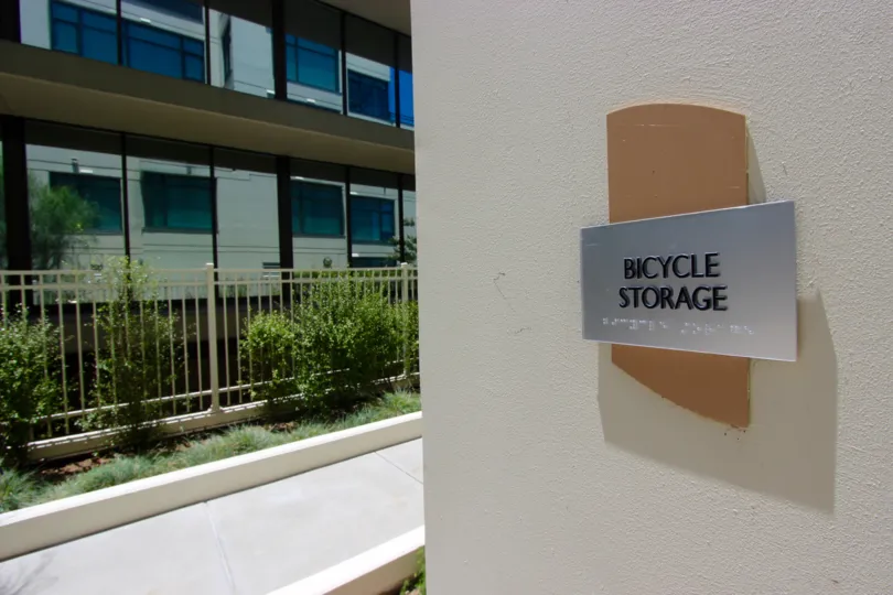 Bicycle Storage located at the alicante next to a apartment complex.