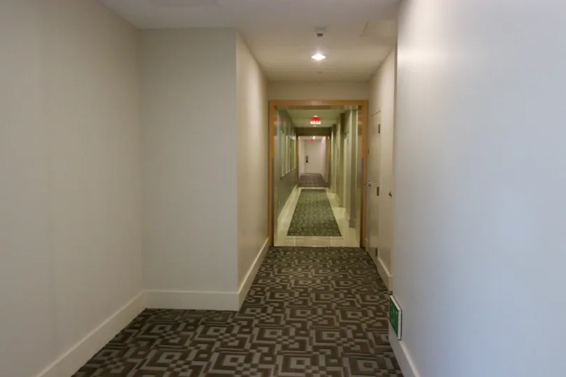 Narrow hallway of Alta in Downtown San Diego, California