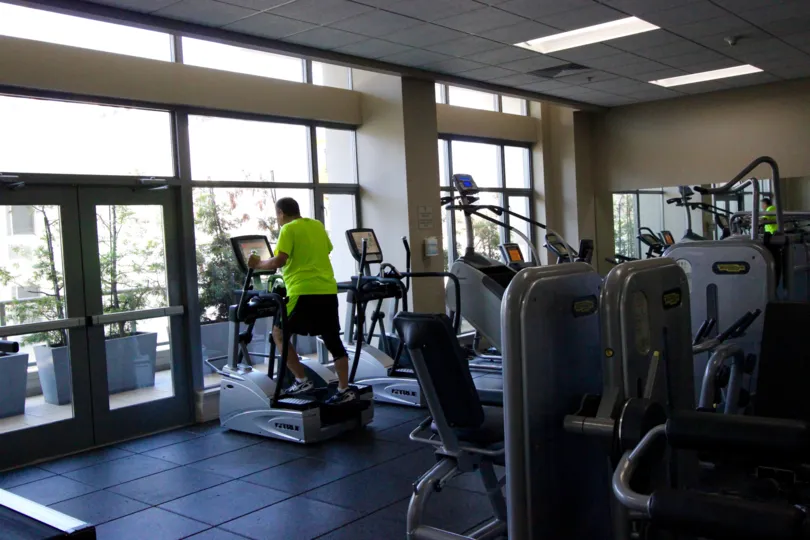 The gym for the residents in the Alta Community in Downtown San Diego California.