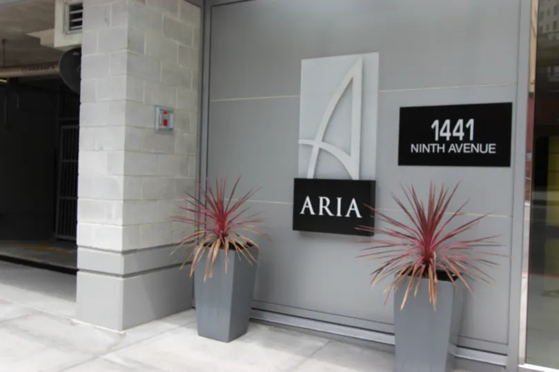 THE 1441 NINTH AVENUE IN THE ARIA WITH THE FLOWER POT, STEEL DOOR, SWITCH BOX