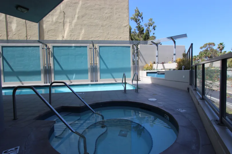 The pool in the Aria community in Downtown San Diego in California.