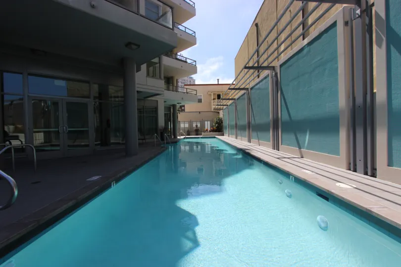 A pool in the Aria community in Downtown San Diego California.