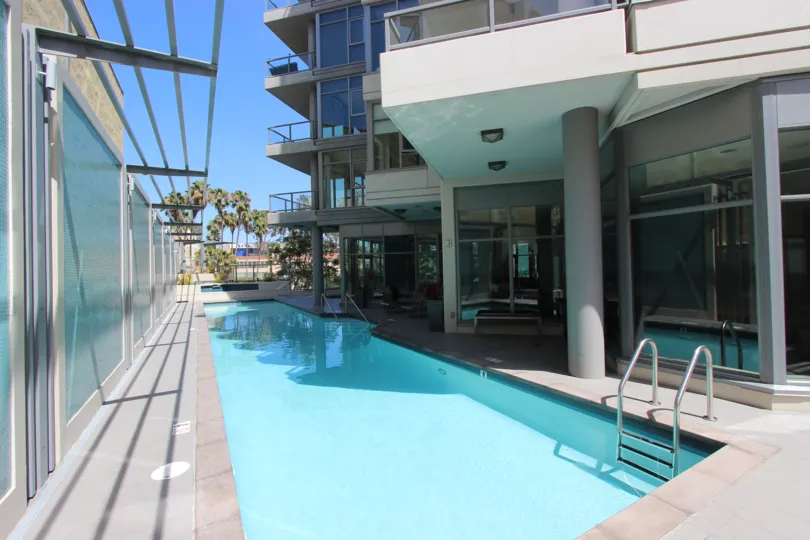 A sunny day to enjoy the beautiful weather at the pool at Aria.