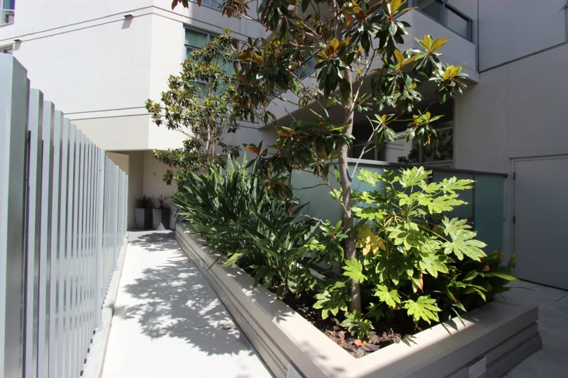 A corridor in the Aria community in Downtown San Diego CA.