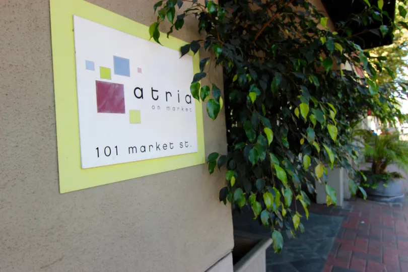 Entrance to Atria on Market in Downtown San Diego, California