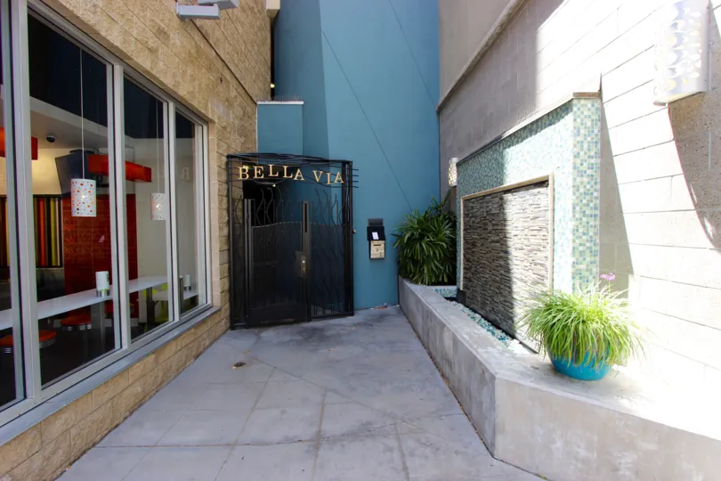 The entrance to Bella Via in Bella Via Downtown San Diego CA.